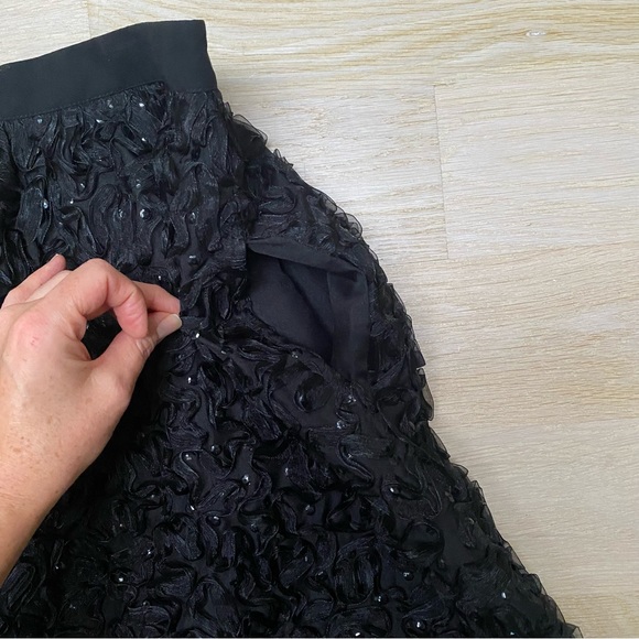 NWT FRENCH CONNECTION ROCHELLE RIBBON FLARED SKIRT - Picture 10 of 16